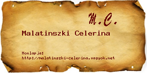 Malatinszki Celerina névjegykártya